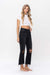 Damen Crop Flare Jeans Vintage 90er Schwarz 2