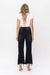 Damen Crop Flare Jeans Vintage 90er Schwarz 4