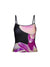 Damen Crop Top Floral Print Rückenausschnitt Spaghetti-Träger 10