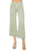 Damen Cropped Hose Weit Hochgeschnitten Baumwolle 0