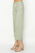 Damen Cropped Hose Weit Hochgeschnitten Baumwolle 3