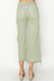 Damen Cropped Hose Weit Hochgeschnitten Baumwolle 4
