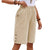 Damen Cropped Pants Gerade Geschnittene Stoffhose für Freizeit und Alltag 3