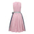 Damen Dirndl Vintage Stil Polyester für Oktoberfest und Trachtenpartys 2