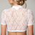 Damen Dirndlbluse Weiß Modern Hochwertiger Stoff für Oktoberfest und Feste 1