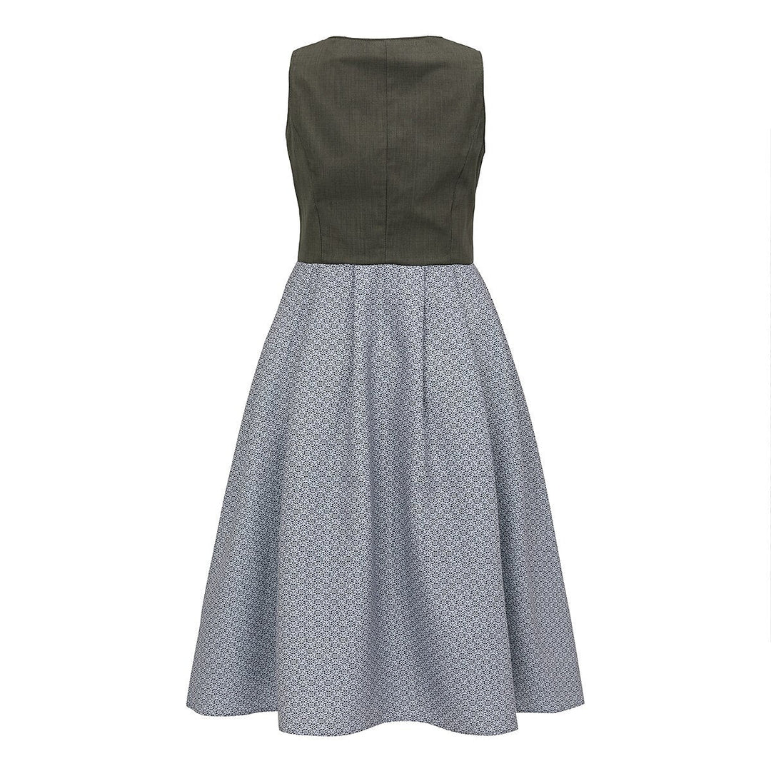 Damen Dirndlkleid Lang Mit Schürze Traditionelles Design Für Oktoberfest 4