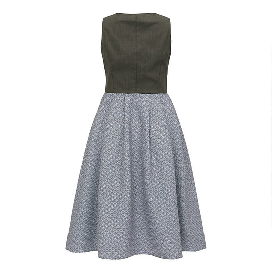 Damen Dirndlkleid Lang Mit Schürze Traditionelles Design Für Oktoberfest 4