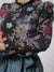 Damen Dirndlkleid Lang Vintage Blumenmuster mit Schürze aus Hochwertigem Stoff 3