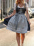 Damen Dirndlkleid Trachtenkleid Klassisch Baumwolle mit Schürze für Oktoberfest und Feste 3