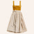 Damen Dirndlkleid Vintage Stil Orange mit Beiger Schürze, Ideal für Oktoberfest und Festliche Anlässe, Kombinierbar mit Dirndl Bluse 1