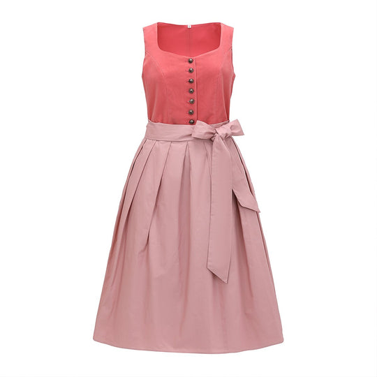 Damen Dirndlkleid mit Schürze – Traditionelles Trachtenkleid für Oktoberfest 1