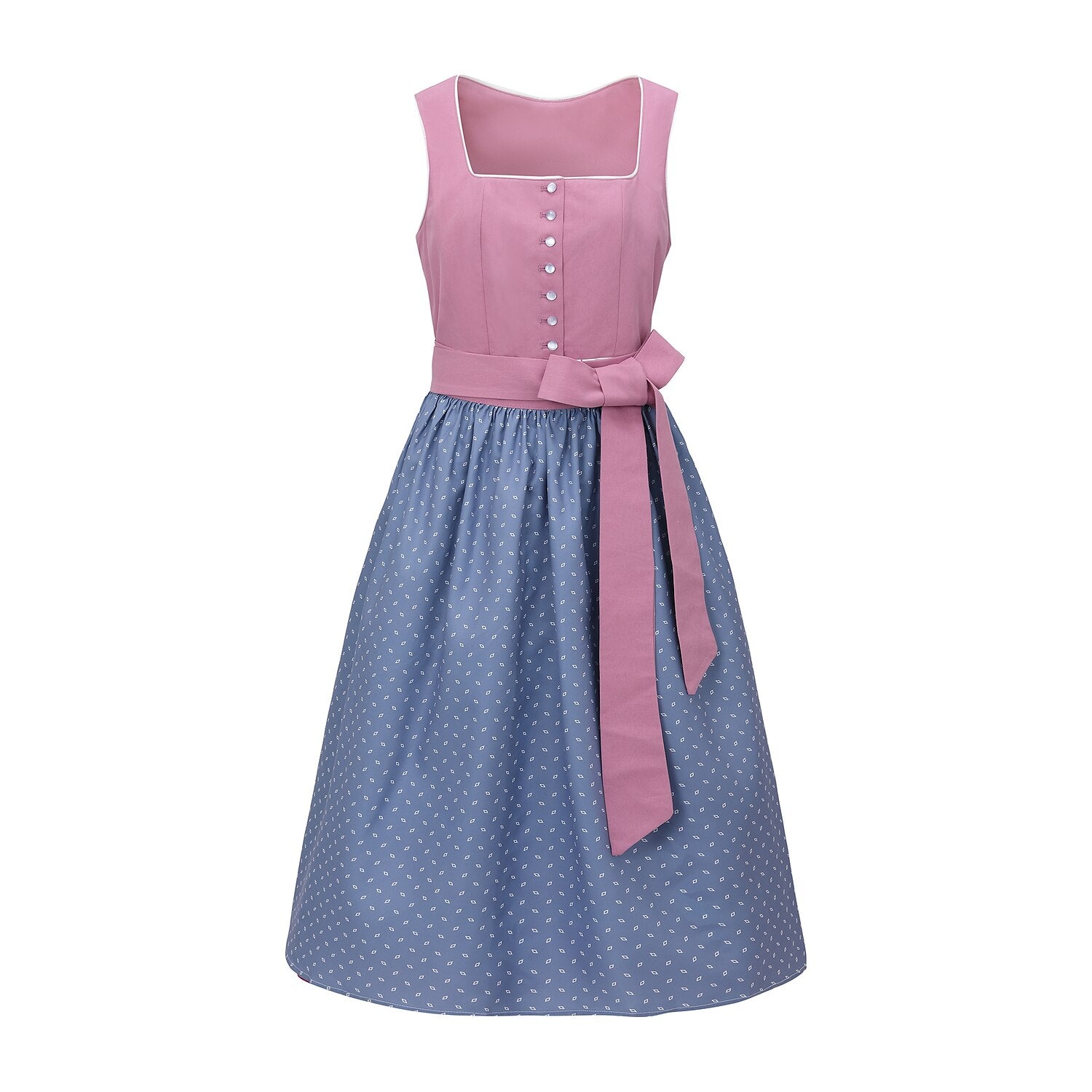 Damen Dirndlkleid mit Schürze im klassischen bayerischen Stil 1