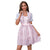 Damen Dirndlkleid mit Spitzenschürze und Bluse in Rosa 0