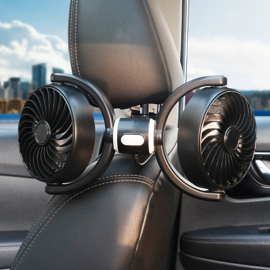 Damen Doppelventilator mit flexibler Halterung für Auto 1