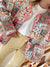 Damen Dünner Steppmantel Rundhalsausschnitt Floral Polyester 2