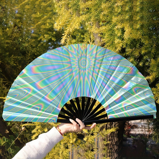 Damen Fächer mit farbenfrohem Motiv 1