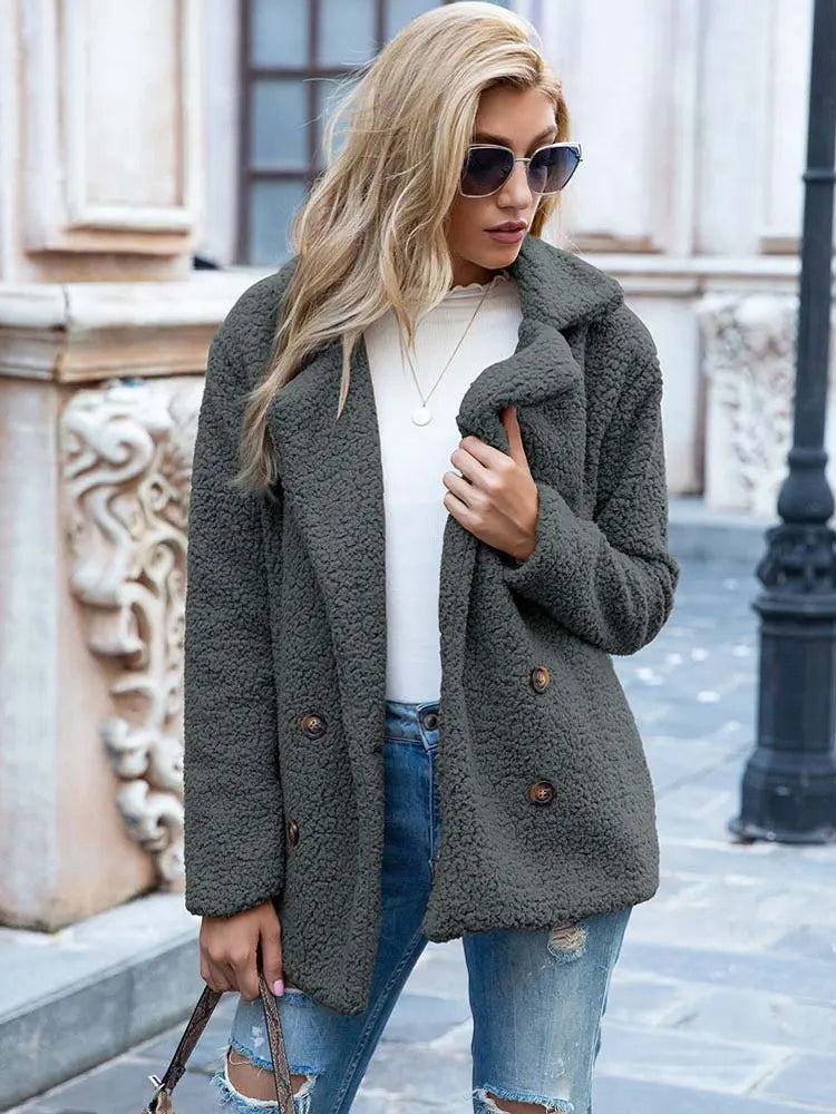 Damen Faux Fur Jacke Elegante und Stilvolle Oberbekleidung 0