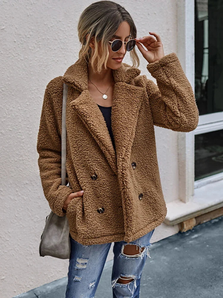 Damen Faux Fur Jacke Elegante und Stilvolle Oberbekleidung 1