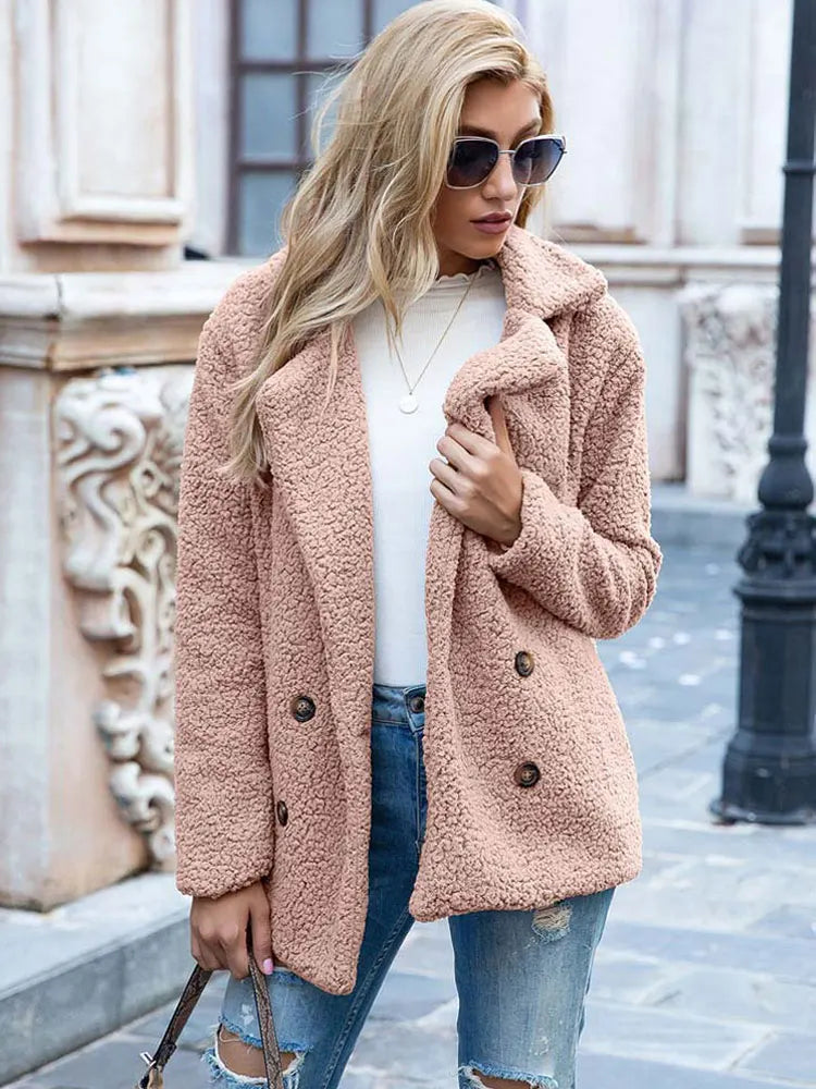 Damen Faux Fur Jacke Elegante und Stilvolle Oberbekleidung 11