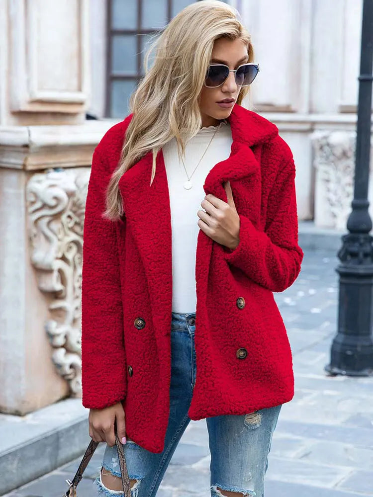 Damen Faux Fur Jacke Elegante und Stilvolle Oberbekleidung 12