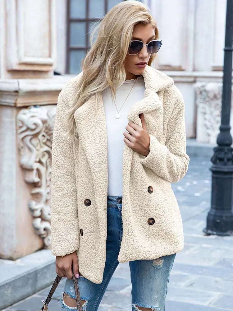 Damen Faux Fur Jacke Elegante und Stilvolle Oberbekleidung 14