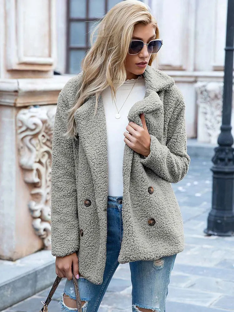 Damen Faux Fur Jacke Elegante und Stilvolle Oberbekleidung 15