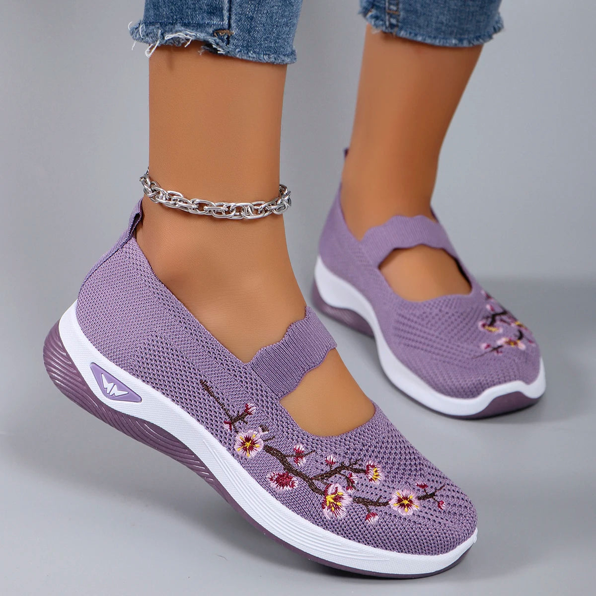 Damen Flache Schuhe aus atmungsaktivem Mesh für den Sommer 2