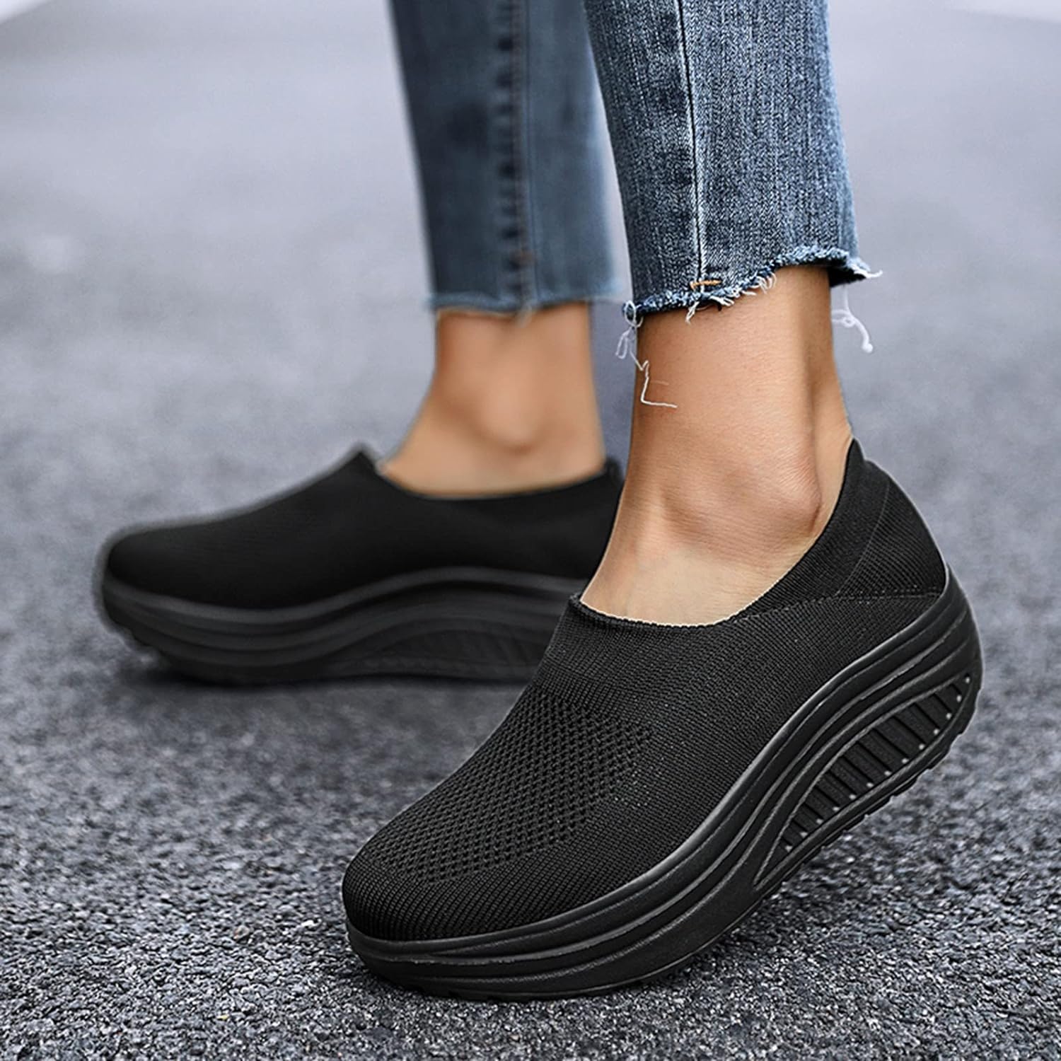 Damen Flip Flop Sneakers mit Orthopädischem Fußbett 5
