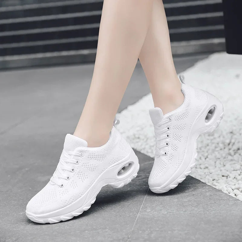 Damen Freizeit Schuhe mit Luftpolster und Dicke Sohle 1