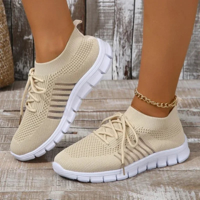 Damen Freizeit Sneakers Atmungsaktiv Mesh Leicht 6