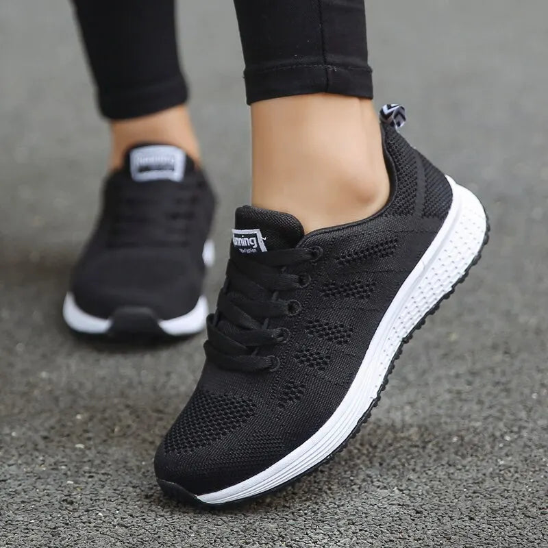 Damen Freizeitschuhe Atmungsaktive Mesh Sneakers Flach Nylon 0