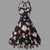 Damen Halloween Kostüm Kleid Midi mit Karikatur-Druck 1