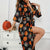 Damen Halloween Kostüm Robe mit Kürbis-Muster 2
