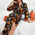 Damen Halloween Kostüm Robe mit Kürbis-Muster 4