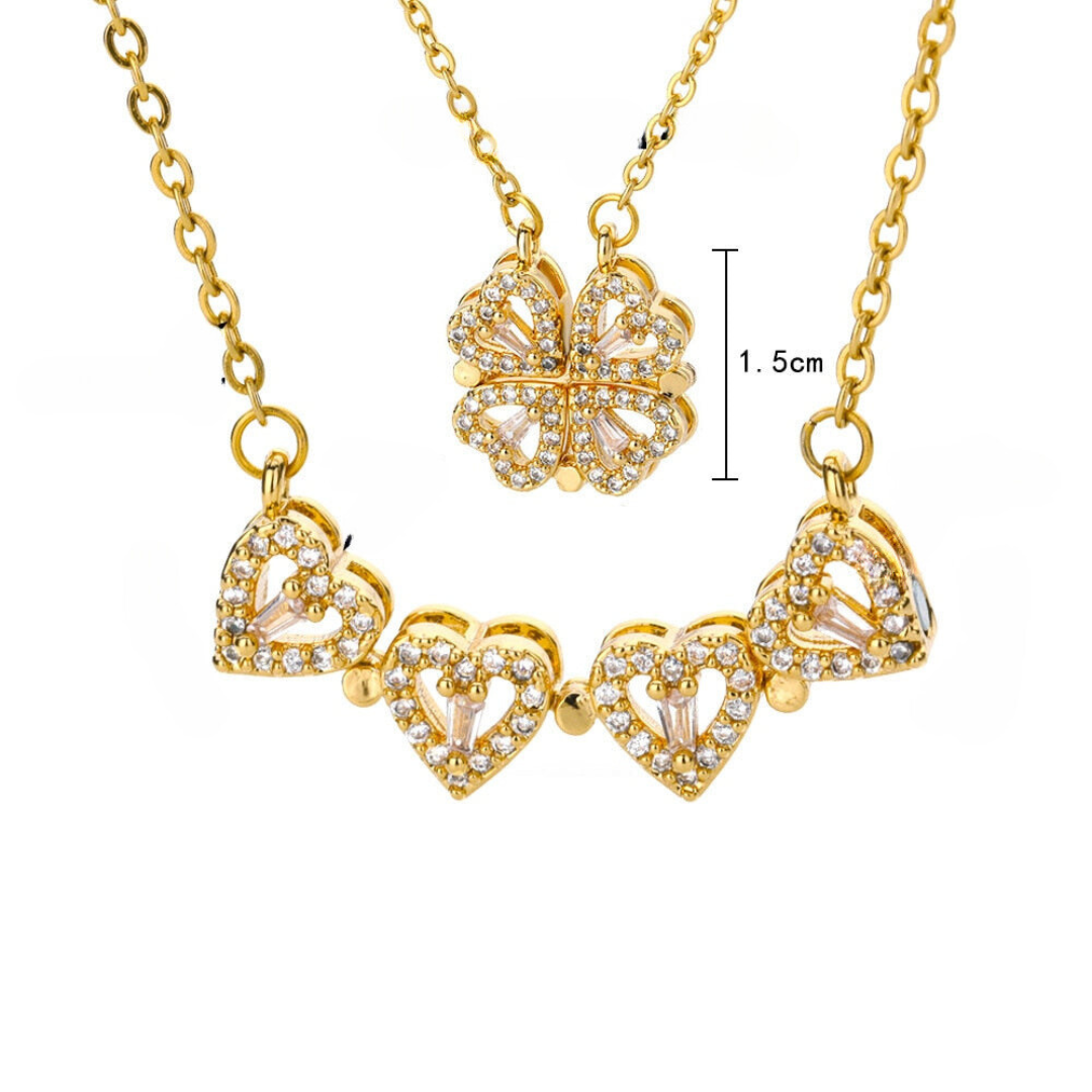 Damen Halskette Gold Mit Raffiniertem Diamanten Design 6