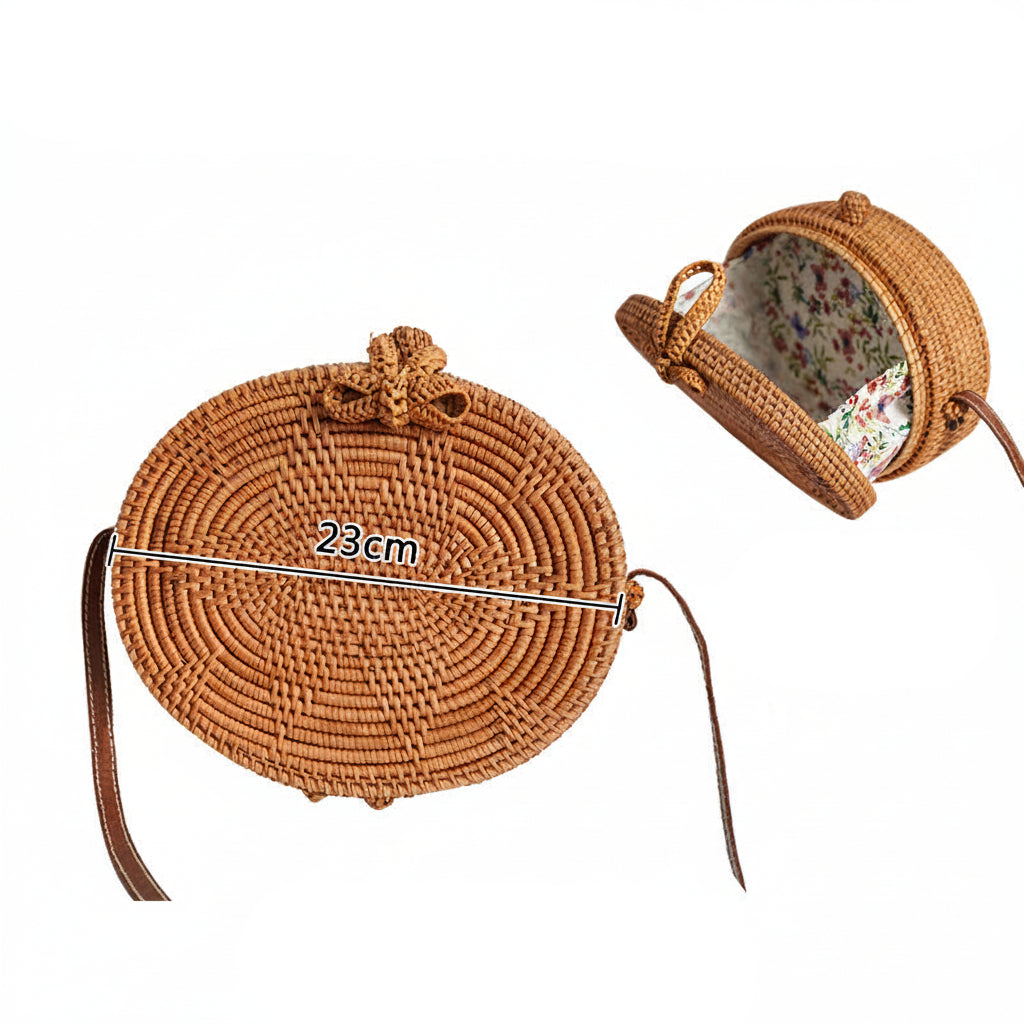 Damen Handtasche Handgefertigte Korbtasche Stilvoll und Vielseitig 0
