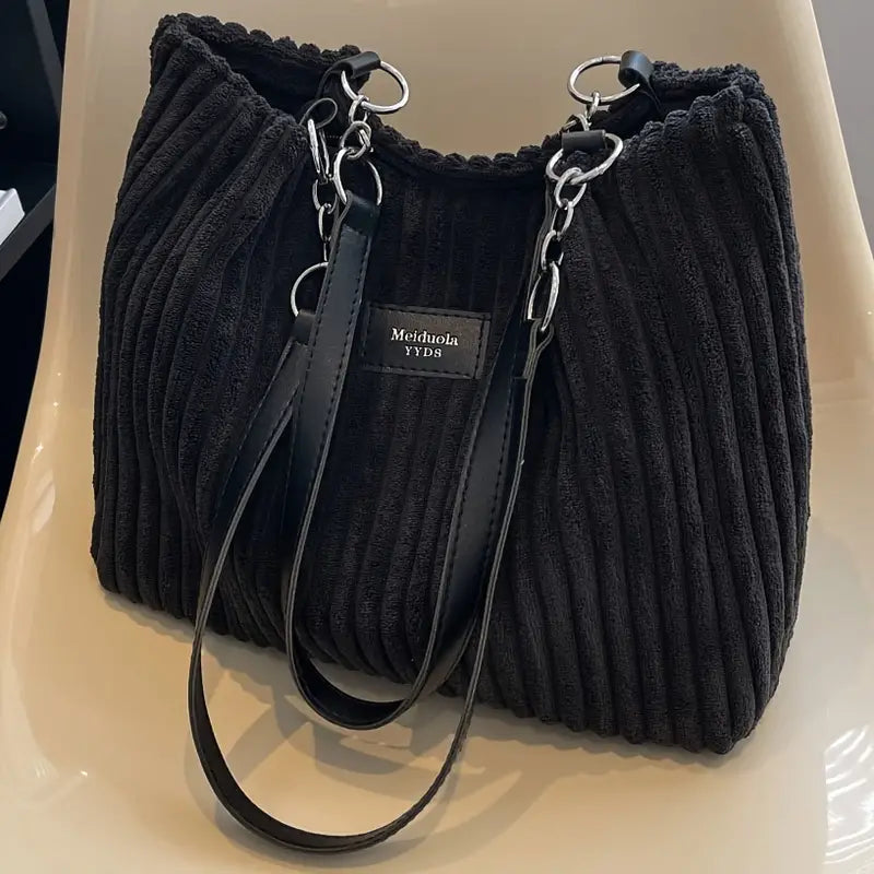 Damen Handtasche Minimalistisch Corduroy Stil 3