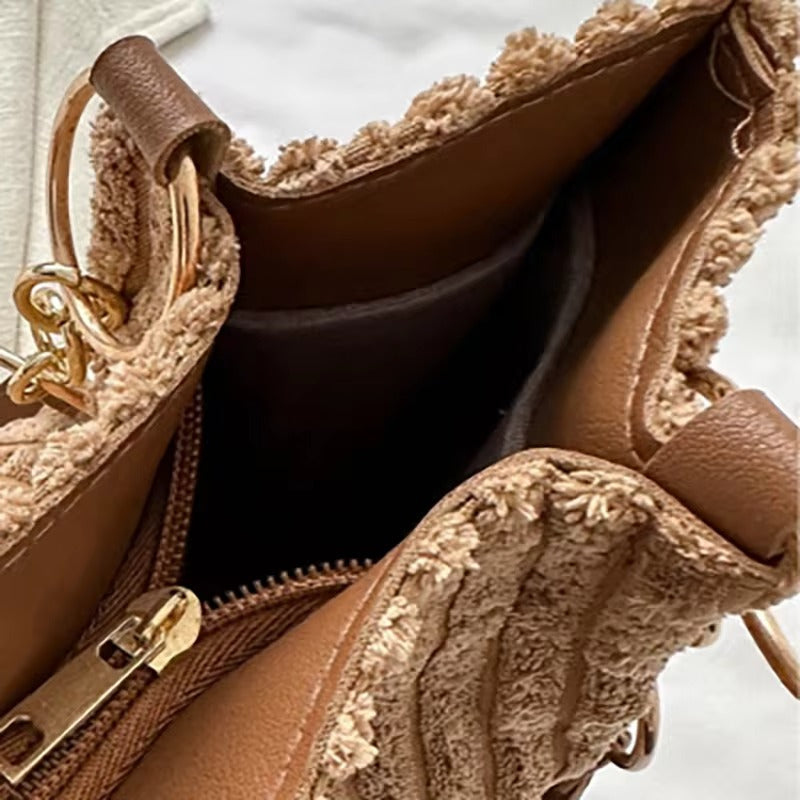 Damen Handtasche Minimalistisch Corduroy Stil 8