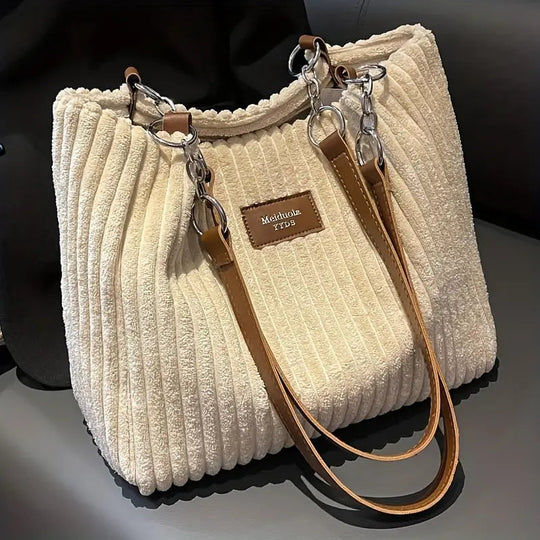 Damen Handtasche Minimalistisch Corduroy Stil 9