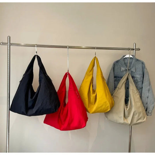 Damen Handtasche Minimalistisch Flexibles Material Große Umhängetasche 1