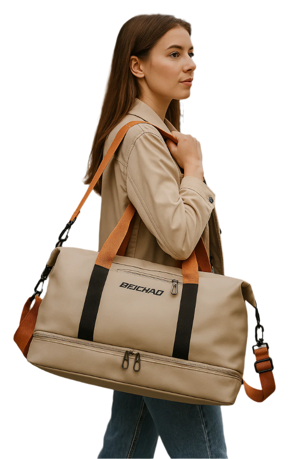Damen Handtasche Praktisch Oxford-Gewebe Umhängetasche mit Verstellbarem Schulterriemen 0