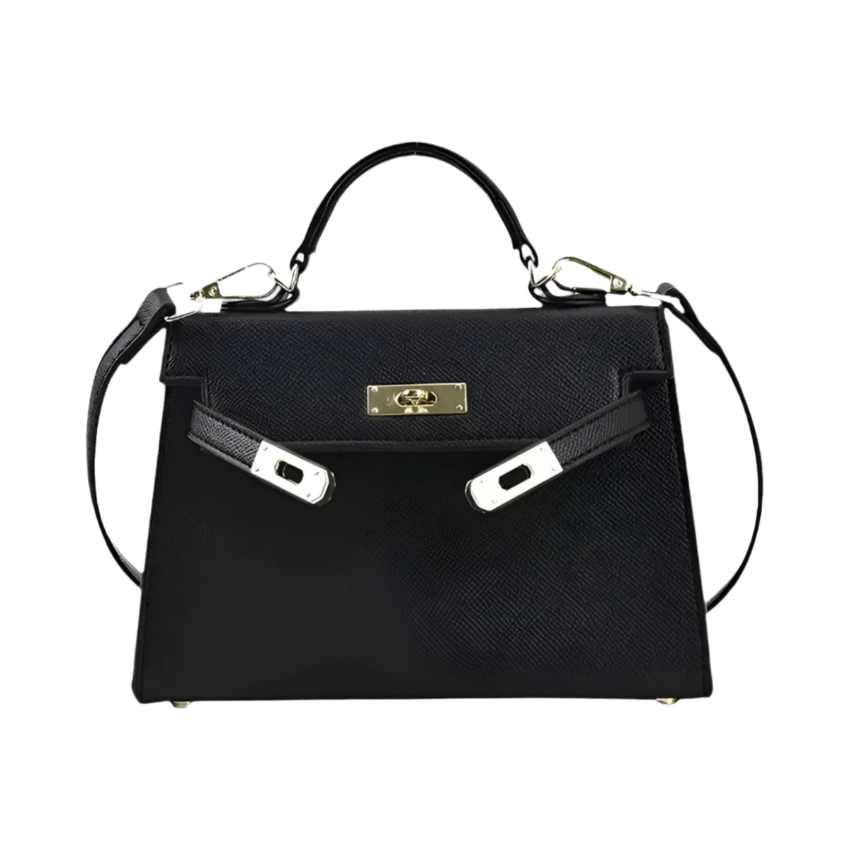 Damen Handtasche Strukturierte Form Mit Metallverschluss Hochwertiges Material 0