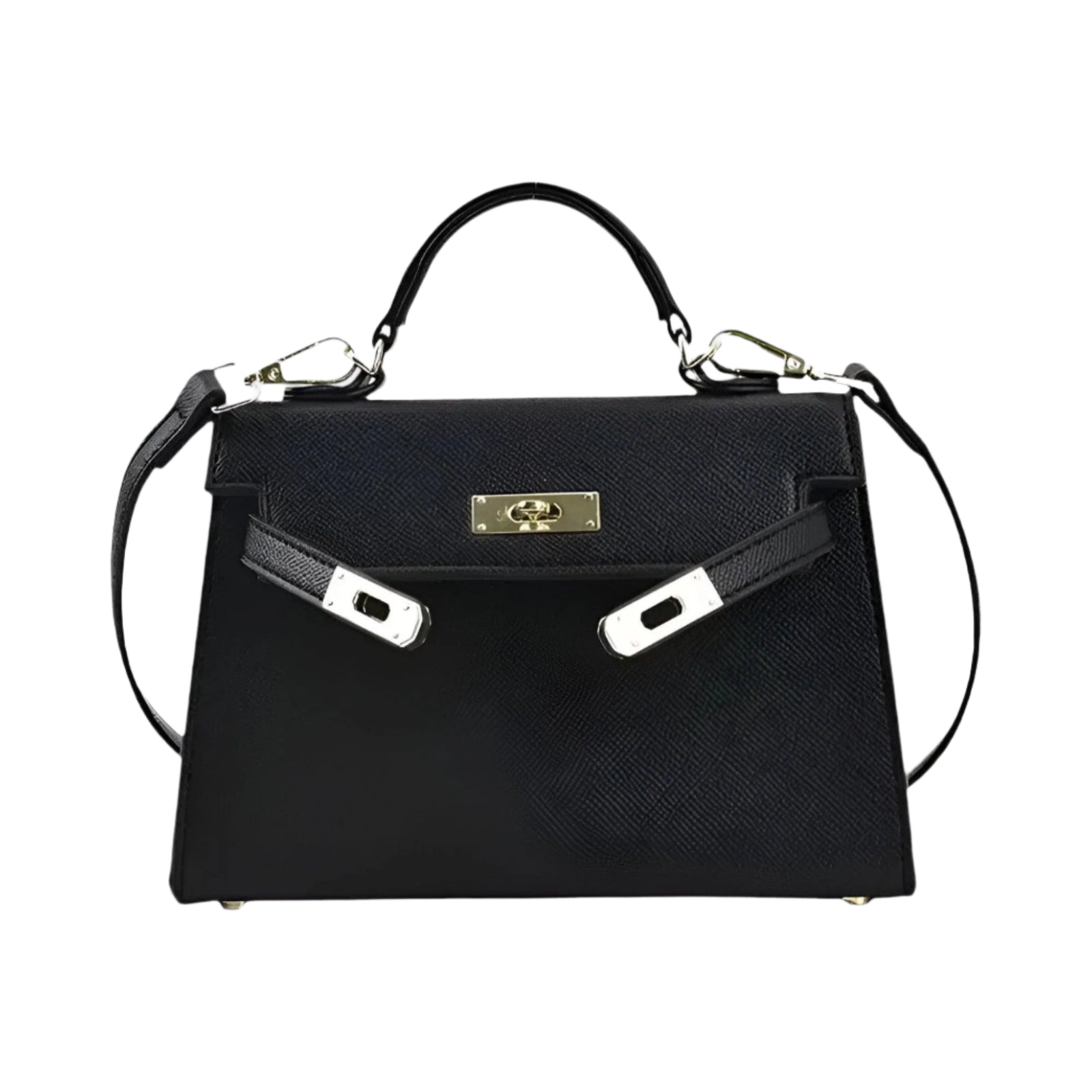 Damen Handtasche Strukturierte Form Mit Metallverschluss Hochwertiges Material 0