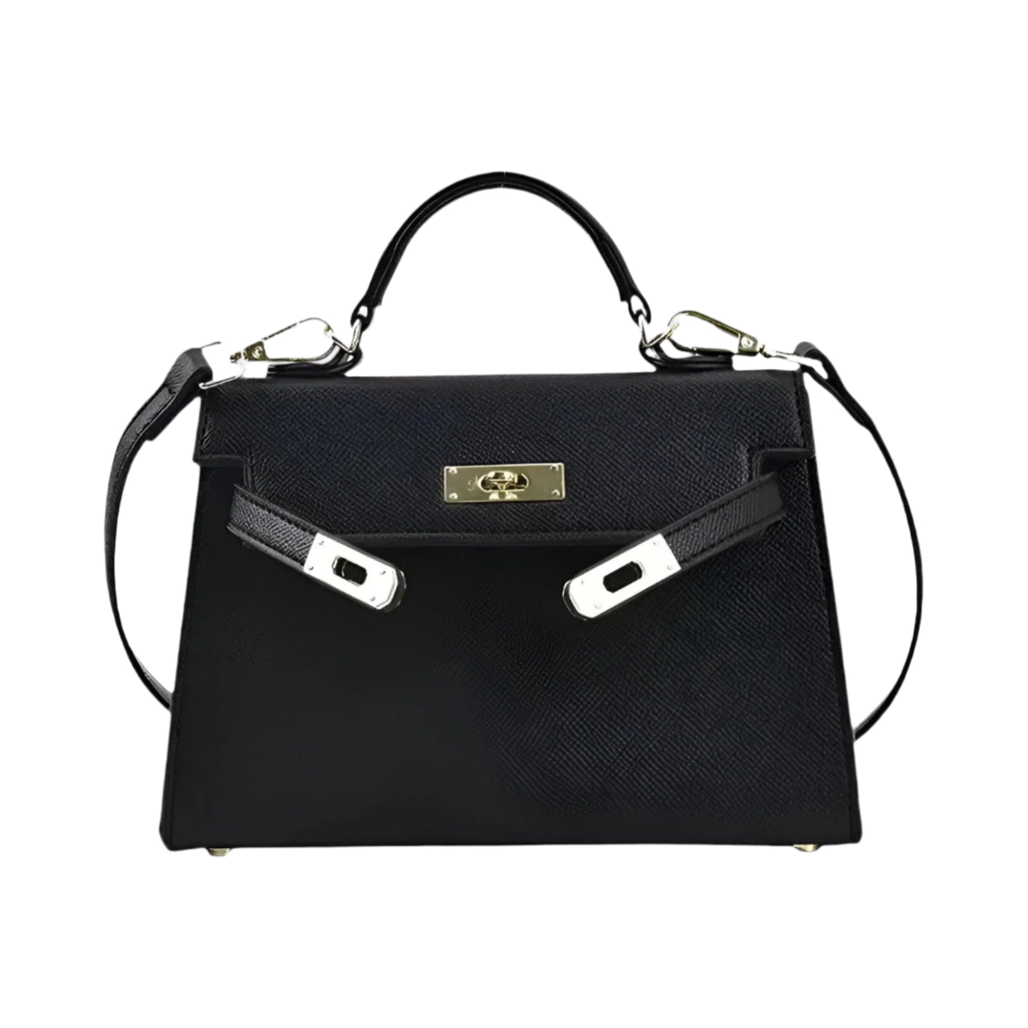 Damen Handtasche Strukturierte Form Mit Metallverschluss Hochwertiges Material 0