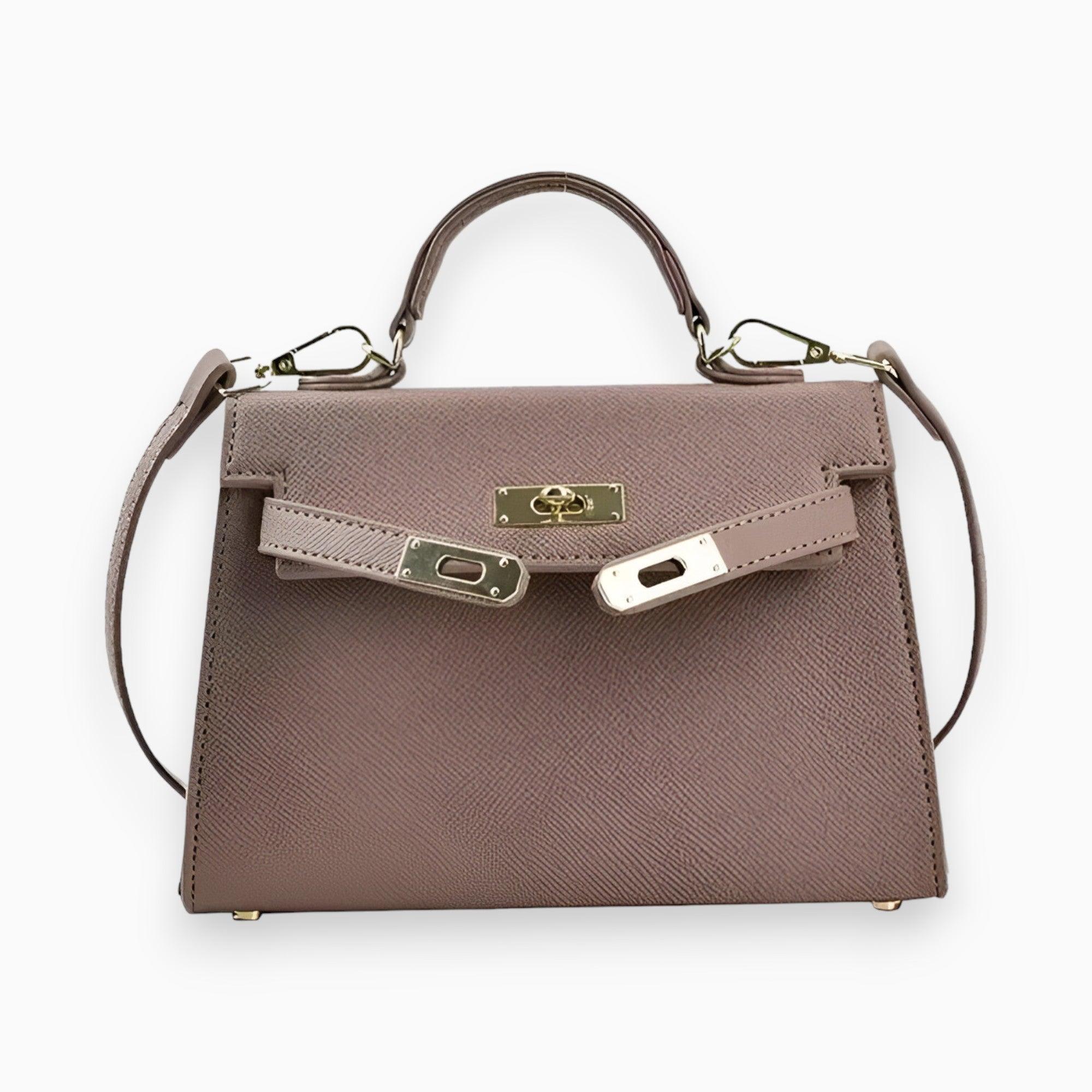 Damen Handtasche Strukturierte Form Mit Metallverschluss Hochwertiges Material 5