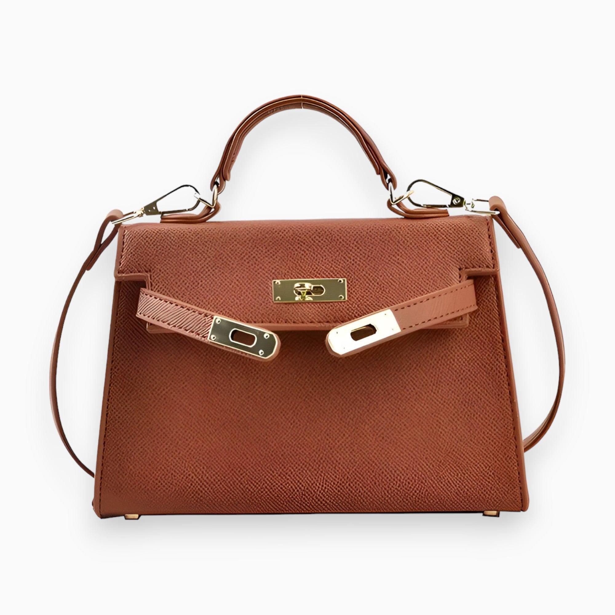 Damen Handtasche Strukturierte Form Mit Metallverschluss Hochwertiges Material 6