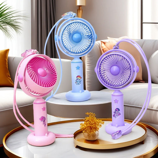 Damen Handventilator Kreatives Tierdesign Tragbar Leise USB Aufladung 1