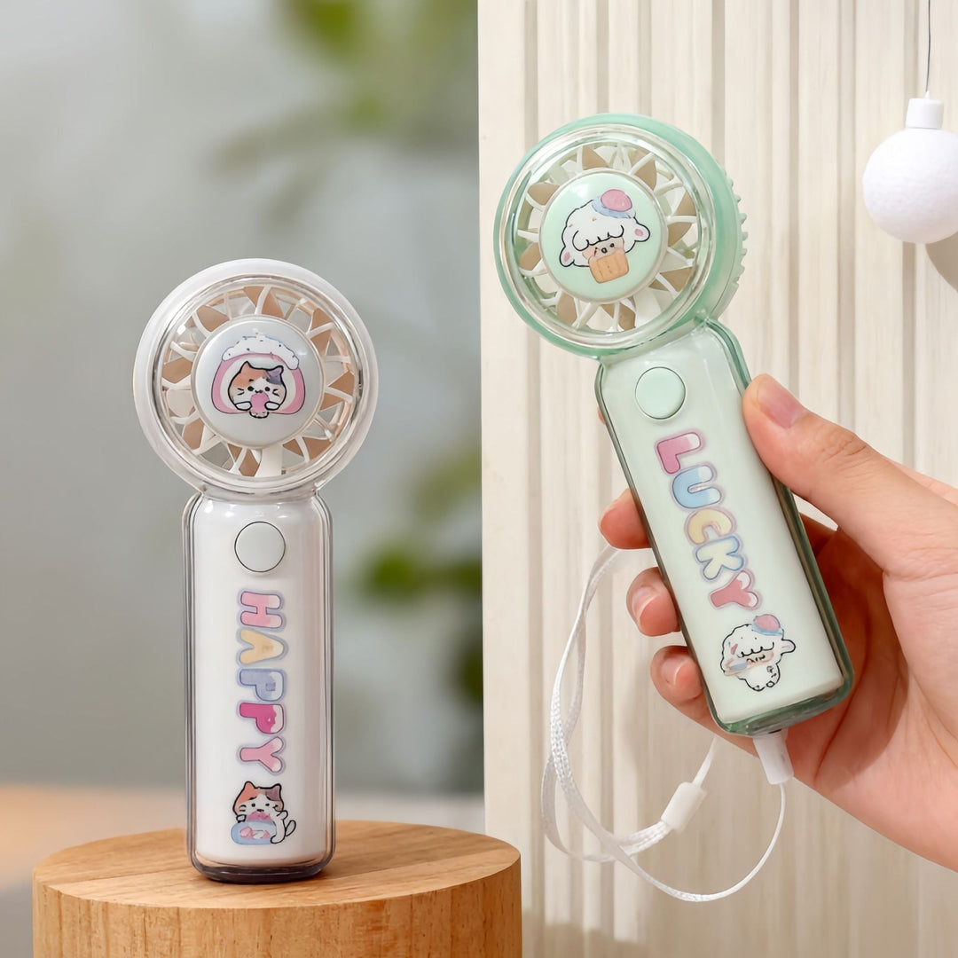 Damen Handventilator Tierdesign Ergonomisch USB Aufladbar Kompakt 2