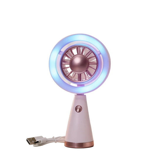 Damen Handventilator Tragbar mit RGB-Beleuchtung und Ergonomischem Design 5
