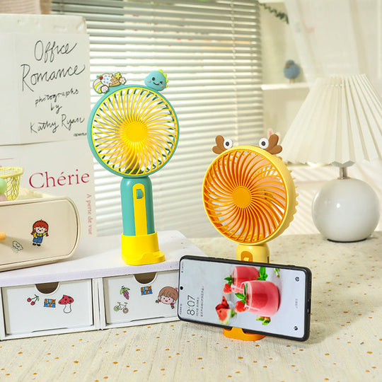 Damen Handventilator Verspielt im Tierdesign Tragbar und USB Aufladbar 2